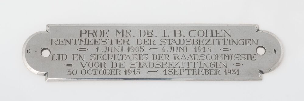 Naamplaat I.B. Cohen