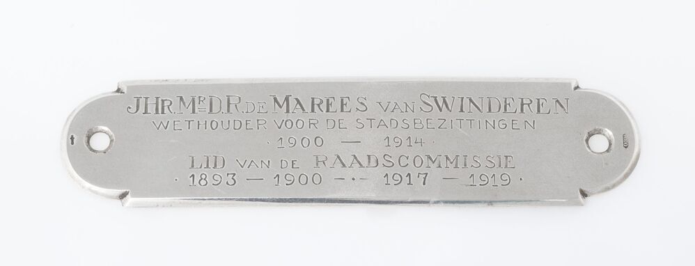 Naamplaat D.R. de Marees van Swinderen