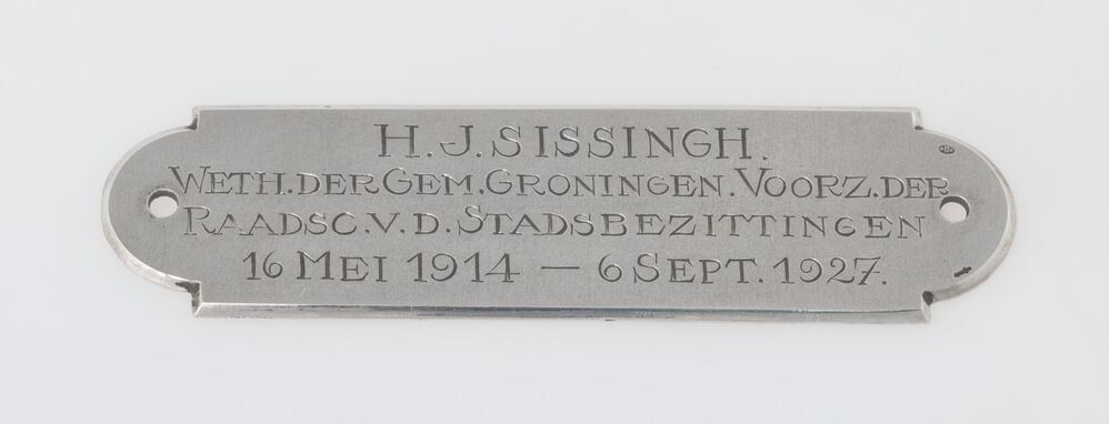 Naamplaat H.J. Sissingh