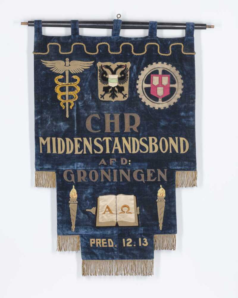 Vaandel van de Christelijke Middenstands Bond Afdeling Groningen