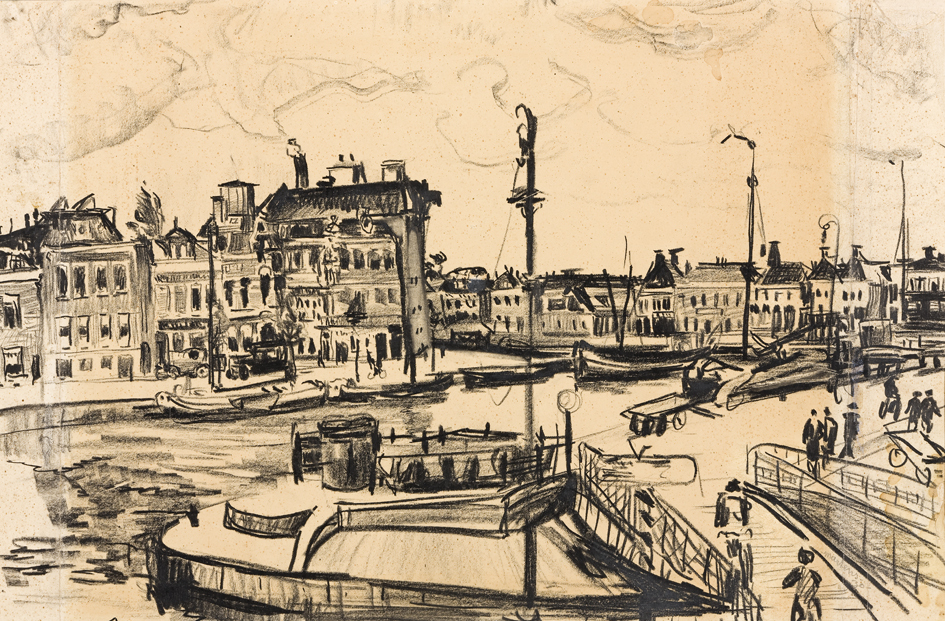 Westerhaven met op de voorgrond de Kroodersbrug