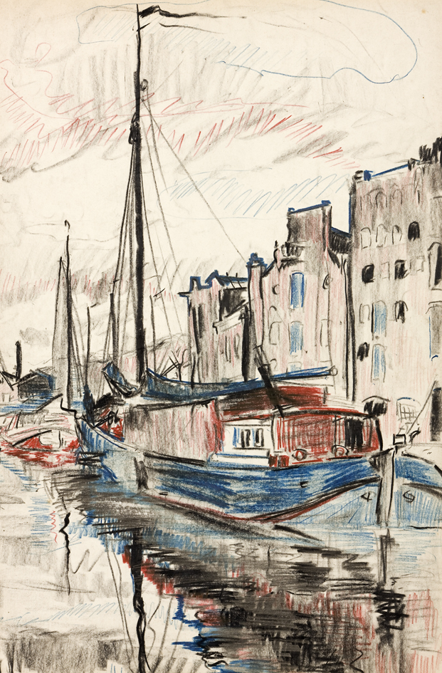 Tjalk met deklast (Hoendiep?)