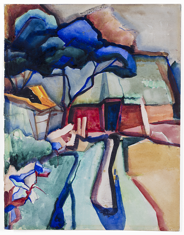 Landschap met boerenschuur