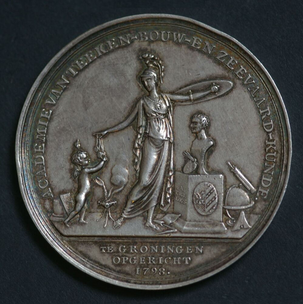 Penning 20 jaar 'ACADEMIE VAN TEEKEN- BOUW- EN ZEEVAARTKUNDE'