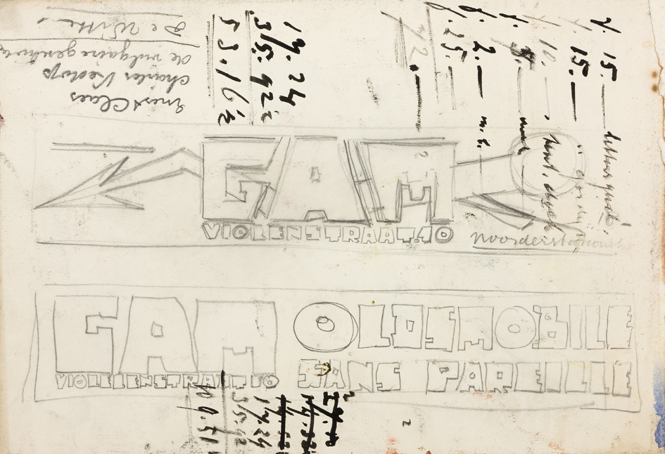 Ontwerp voor advertentie: Groninger Automobielmaatschappij