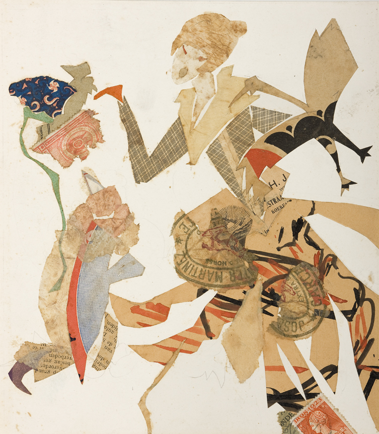 Dansende figuren en vogels