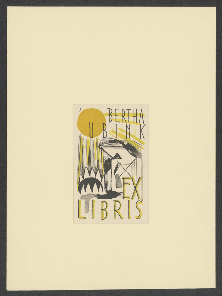 Ex-libris Bertha Ubink