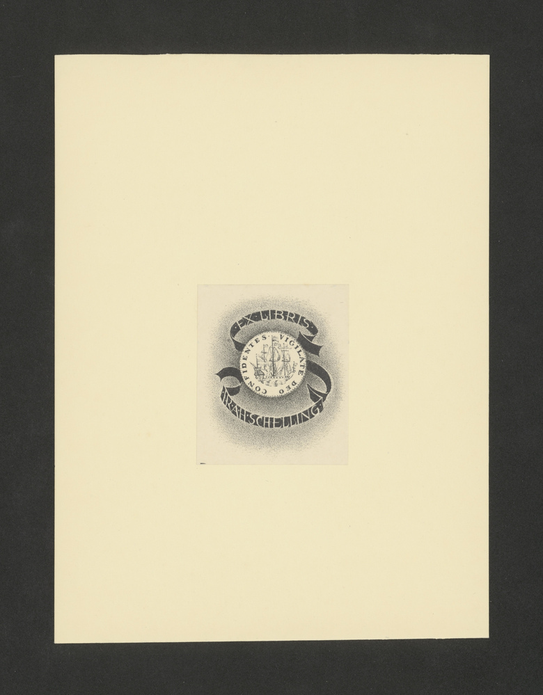 Ex-libris Ir A.H. Schelling, scheepjesschelling