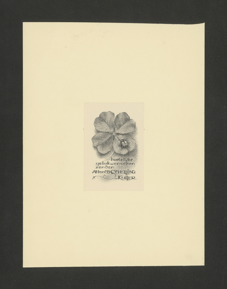 Nieuwjaarswens 1941, A.H. en C.B. Schelling-Kuiler