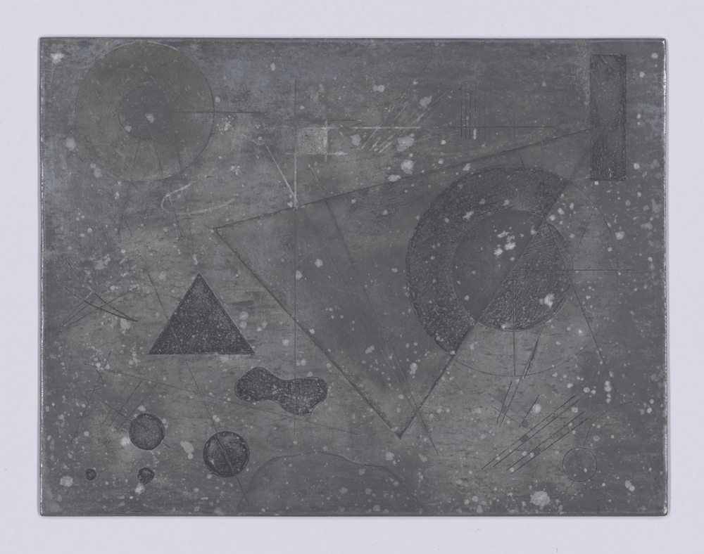 Compositie met circels en driehoeken (etsplaat)