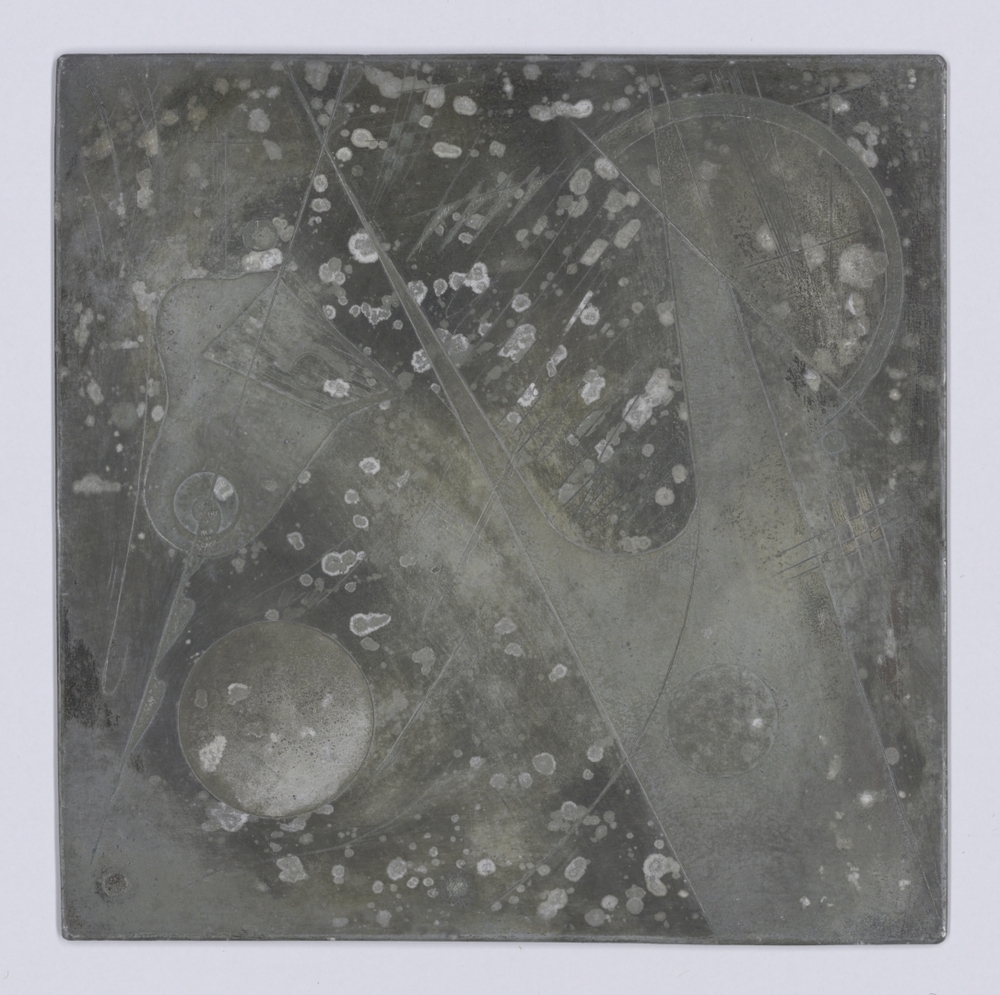 Etsplaatje: compositie met diverse vormen