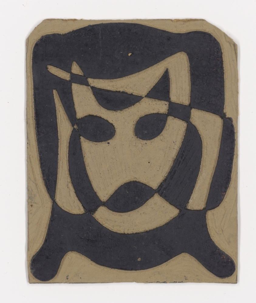 Linoleumblok (gezicht)