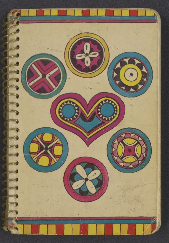 Notitieboekje met aantekeningen, schetsen en tekeningen