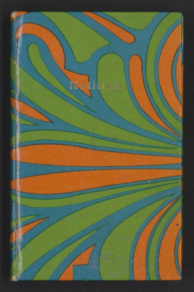 Notitieblokje met aantekeningen, schetsen en tekeningen