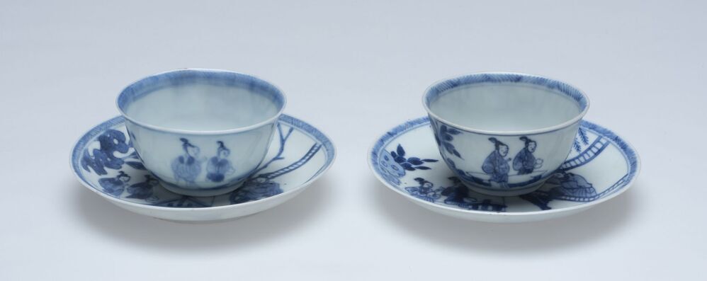 Twee theekopjes en schotels (uit collectie Ca Mau Chinees export-porselein)