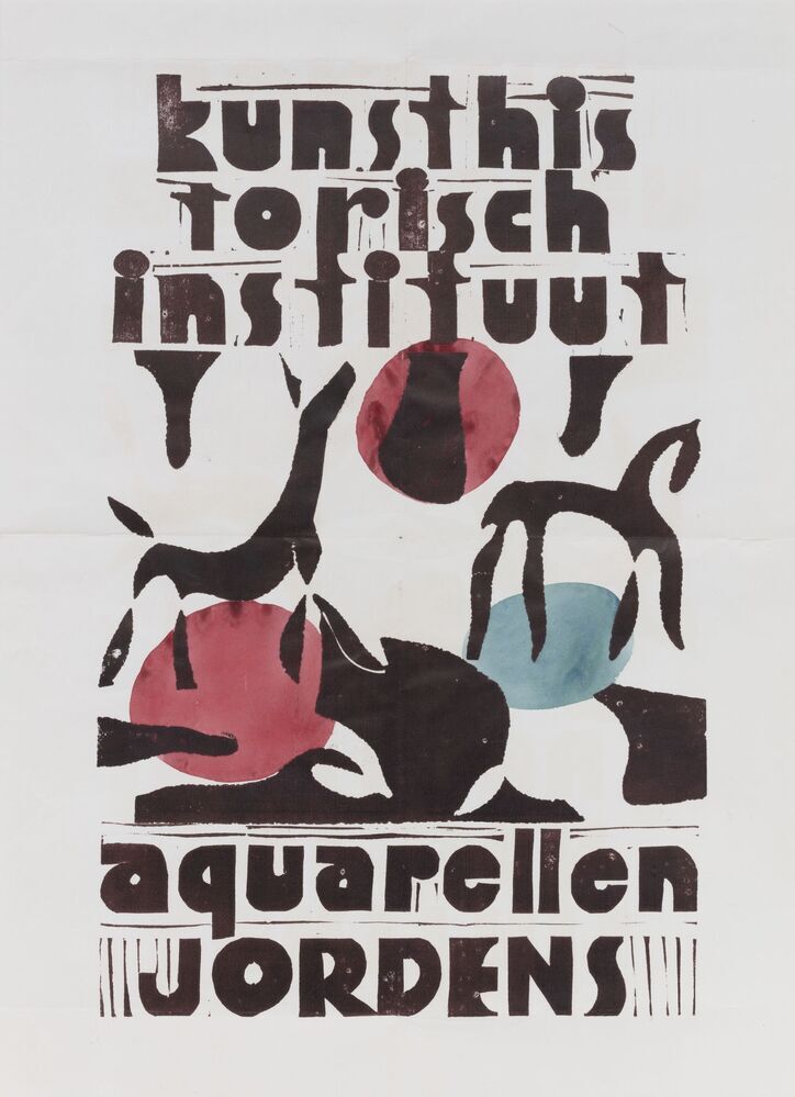 Affiche: kunsthistorisch instituut aquarellen Jordens (1957)