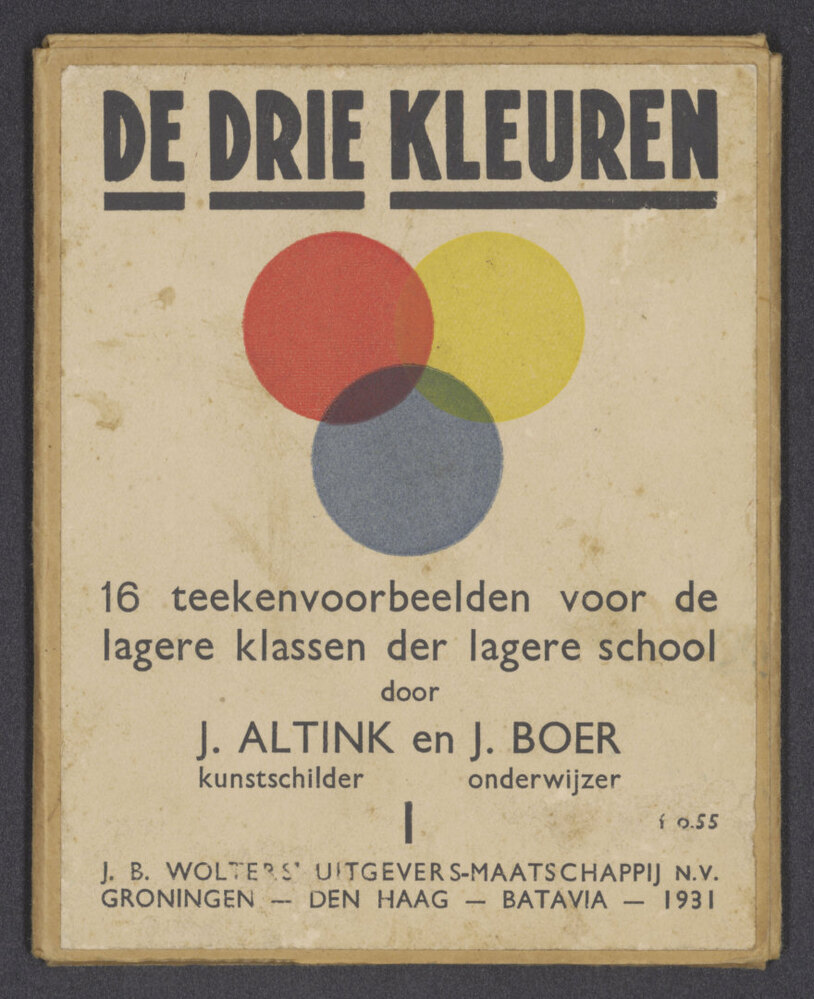 De drie kleuren I, 16 teekenvoorbeelden voor de lagere klassen der lagere school, door J. Altink en J. Boer (onvolledig)