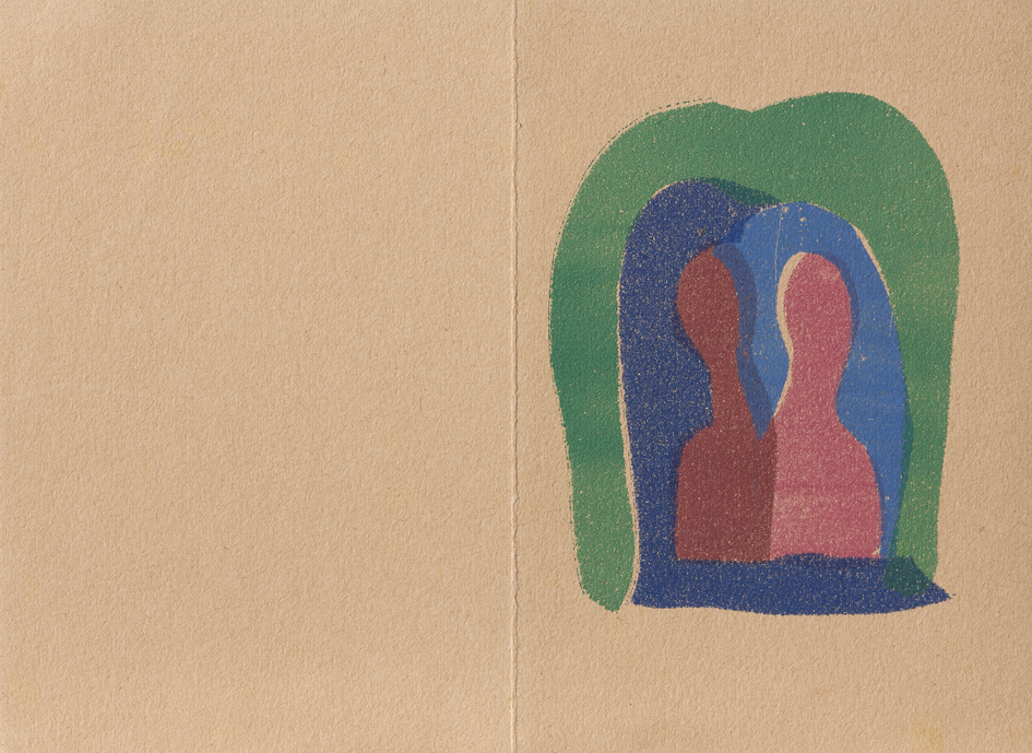 Trouwkaart Siep van den Berg en Fie Werkman (G-234)