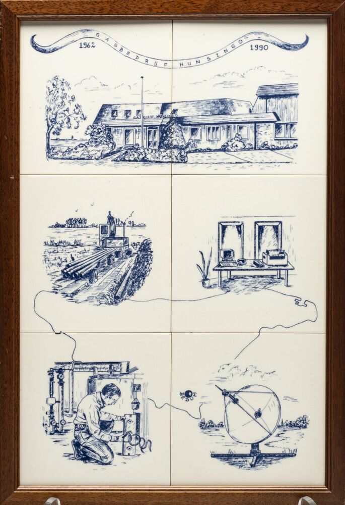 Tegeltableau Gasbedrijf Hunsingo 1962-1990