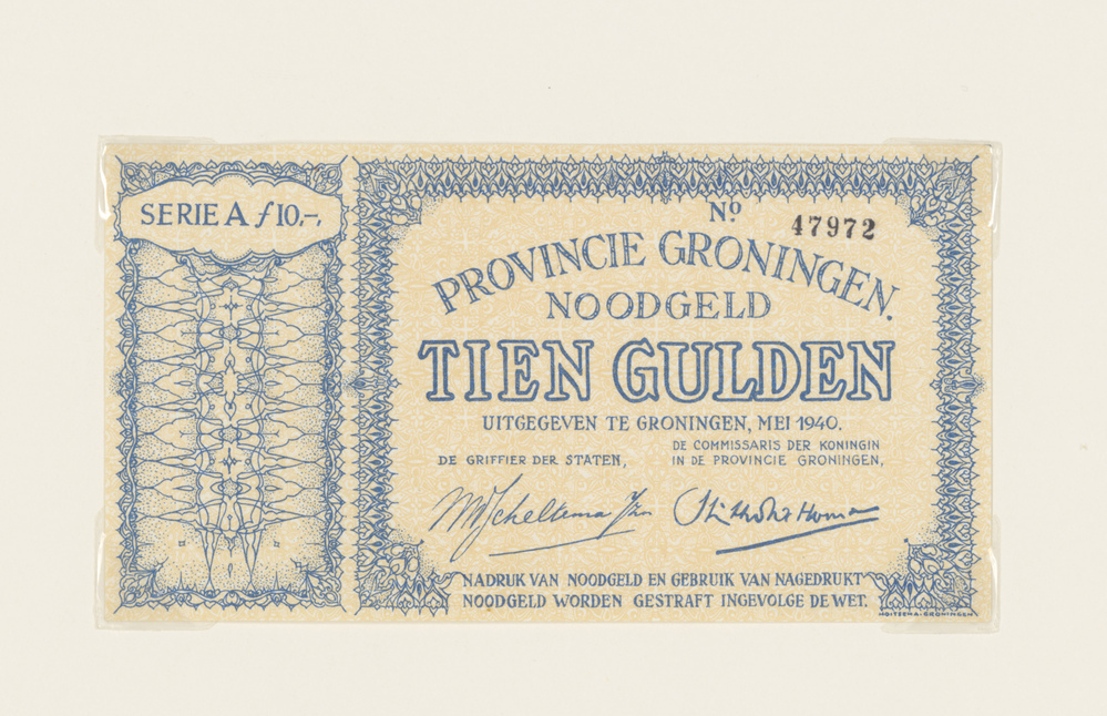 Noodgeld Provincie Groningen: Tien gulden