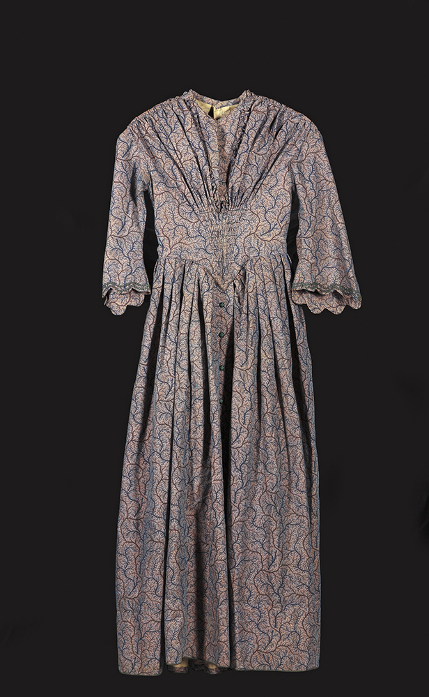 Jurk van paars bedrukt katoen