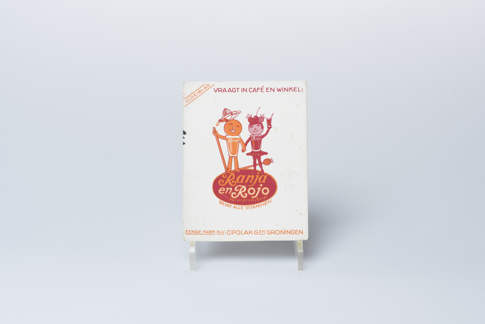 Vloeiblad Ranja en Rojo (Promotiemateriaal Ranja CP Fabrieken NV Groningen)