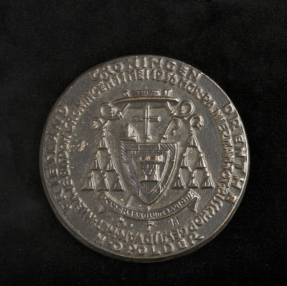 Penning 'Inwijding Monseigneur P.A. Nierman tot bisschop van Groningen, 1956