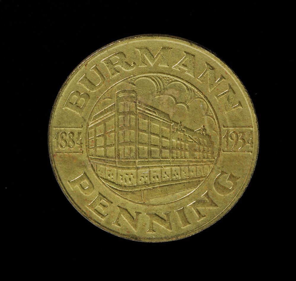 Reclamepenning Burmann, 1934