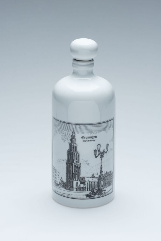 Kruik, souvenir met Martinitoren en de RuG