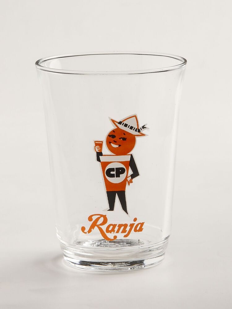 Glas 'Ranja' oranje (Promotiemateriaal Ranja CP Fabrieken NV Groningen)