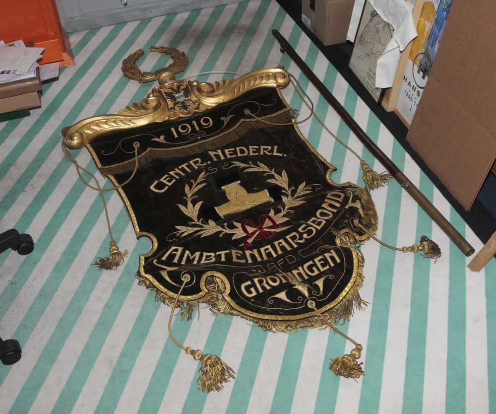 Vaandel Centrale Nederlandsche Ambtenaarsbond afdeling Groningen 1919