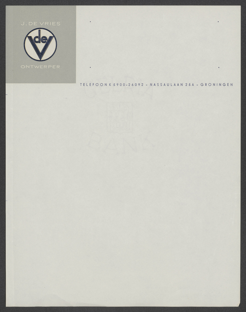 Briefpapier Jannes de Vries
