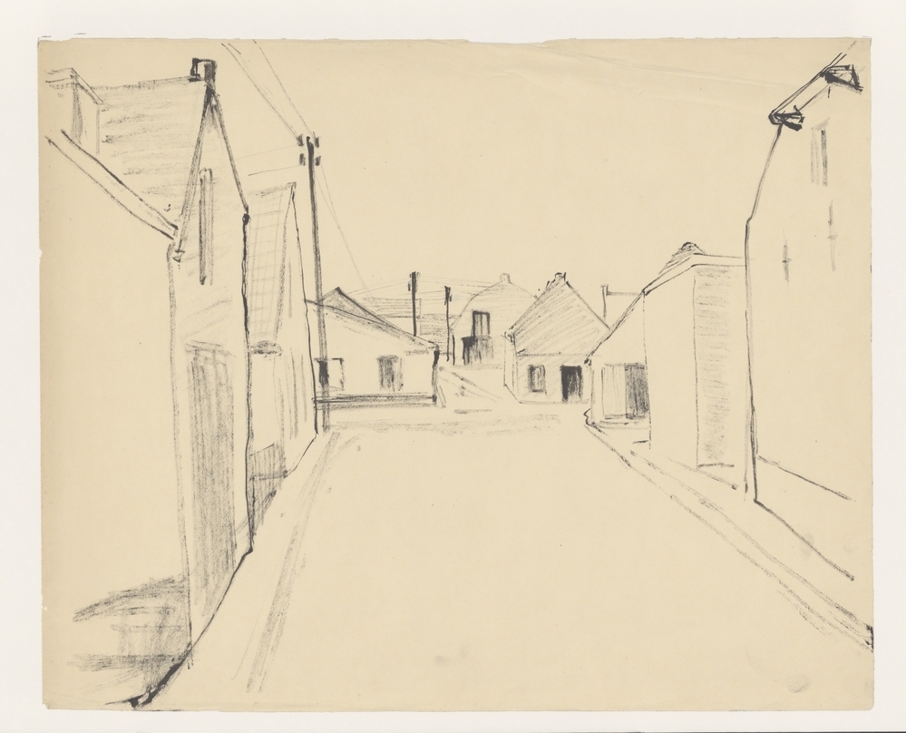 studie van een dorpsgezicht