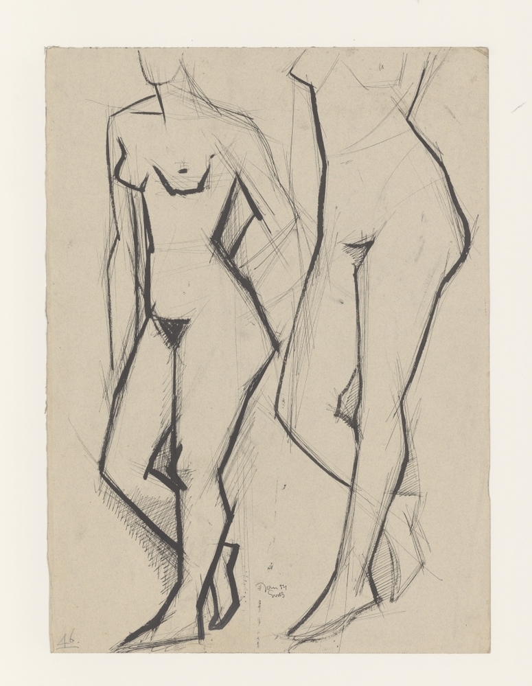 studie van twee vrouwelijke naakten