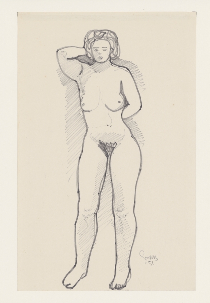 Studie van een vrouwelijk naakt