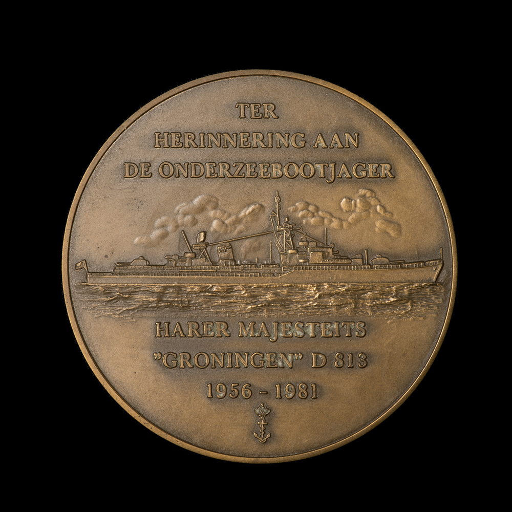 Herinneringspenning Onderzeebootjager Hr Ms "Groningen" D 813