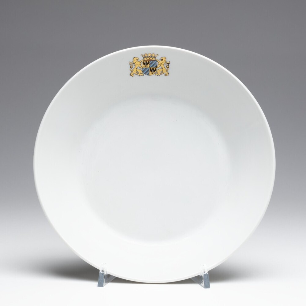 Diep bord met provinciaal wapen Groningen