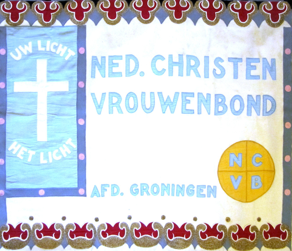 Vaandel Nederlandse Christen Vrouwen Bond Afdeling Groningen (NCVB)