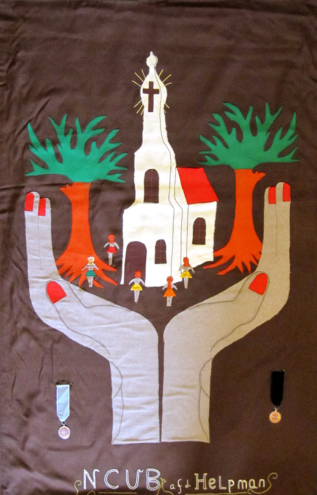 Vaandel Nederlandse Christen Vrouwen Bond (NCVB) Afdeling Helpman