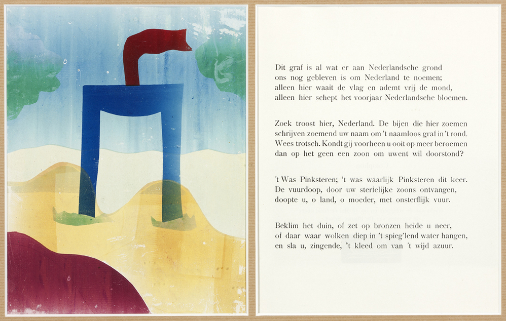 Bij het graf van den Nederlandsche onbekende soldaat gevallen in de Meidagen 1940, 1942 (BS-10)