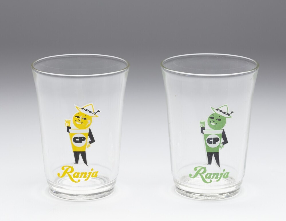 Glazen Ranja CP (Promotiemateriaal Ranja CP Fabrieken NV Groningen)