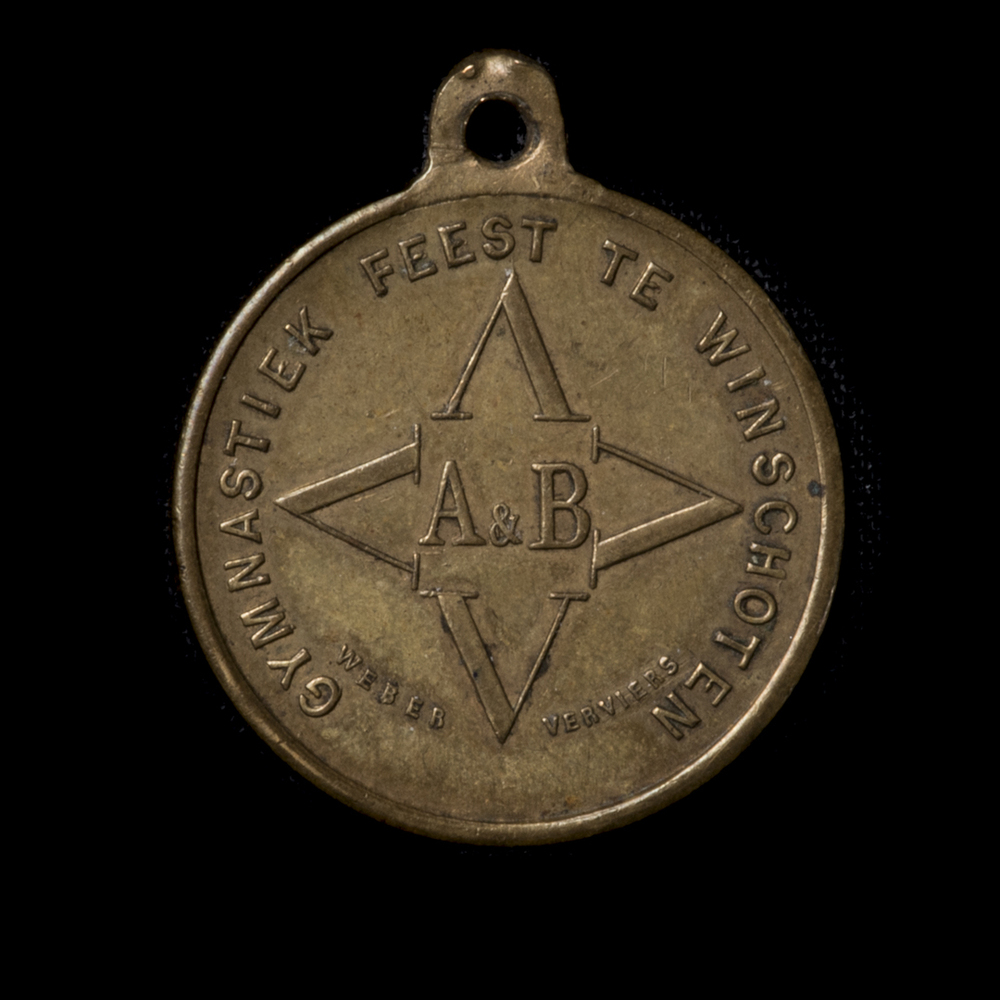 Herinneringsmedaille Gymnastiek Winschoten 14 juni 1886