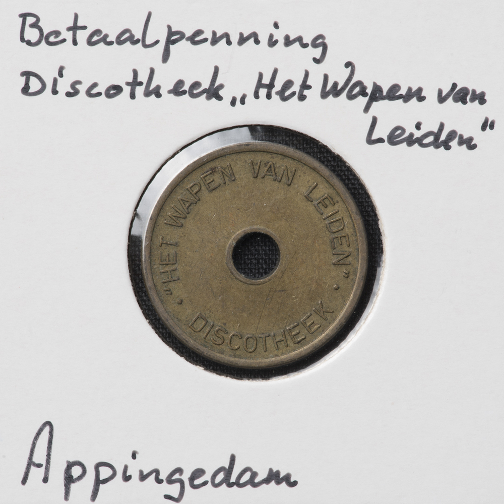 Consumptiepenning 'Het Wapen van Leiden' Appingdam