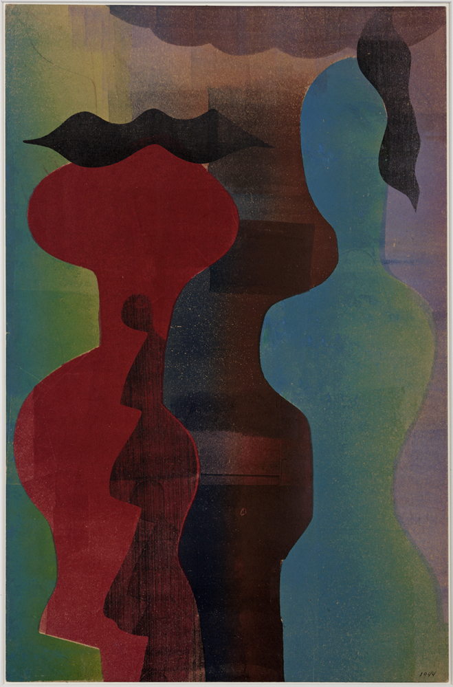 VERVALLEN Compositie met figuren,1944 (D-422)