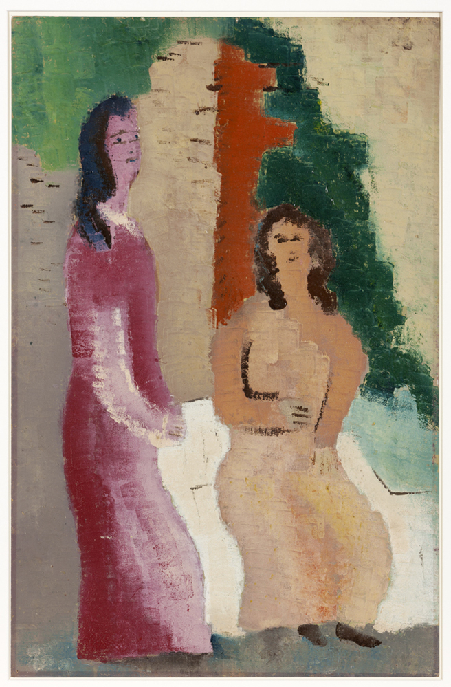 Zittende en staande vrouw (D-403)