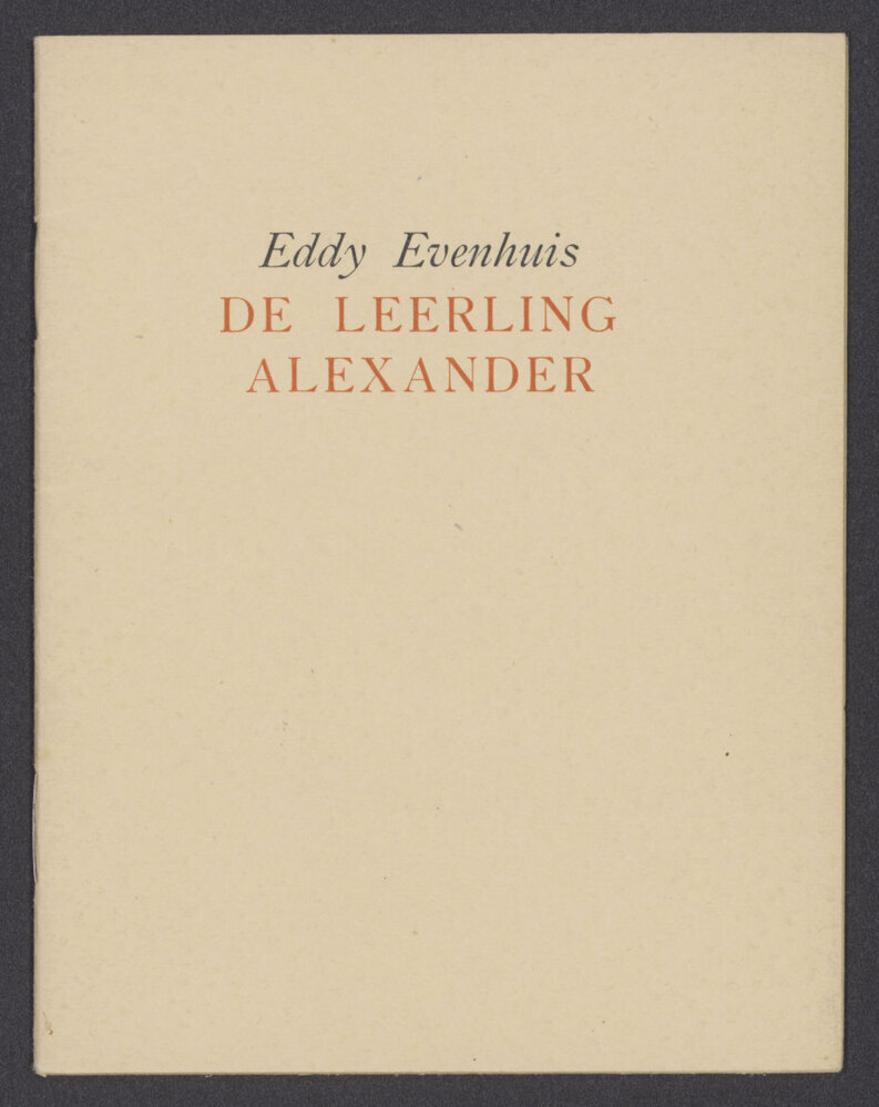 De leerling Alexander (Portefeuille serie 1) (G-257)