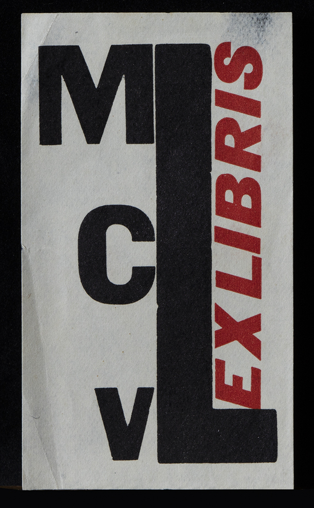 Ex libris M.C.v.L. (G-182)