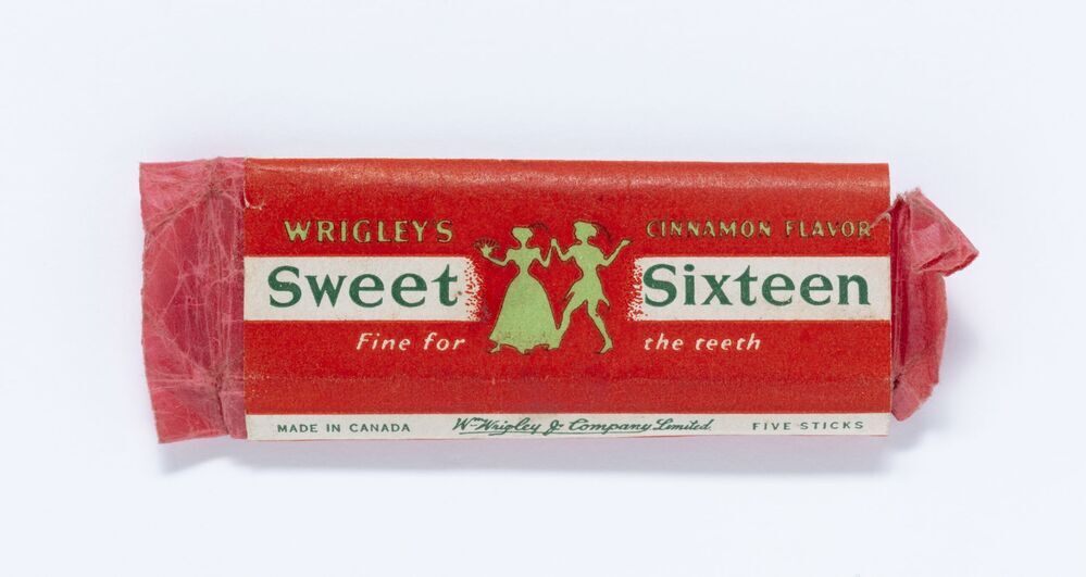 Kauwgomverpakking van Wrigley's Sweet Sixteen