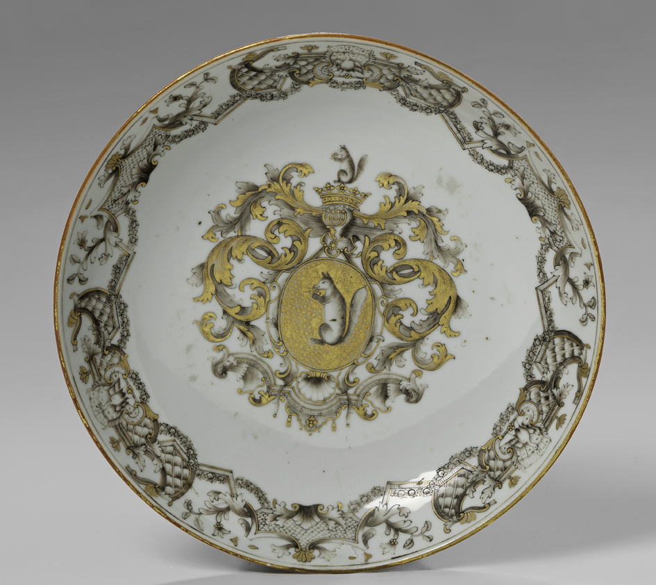 Bord met familiewapen Sichterman