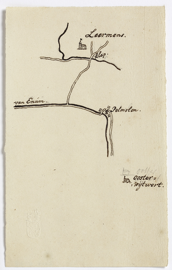 Kaartschets Leermens - Oosterwijtwerd